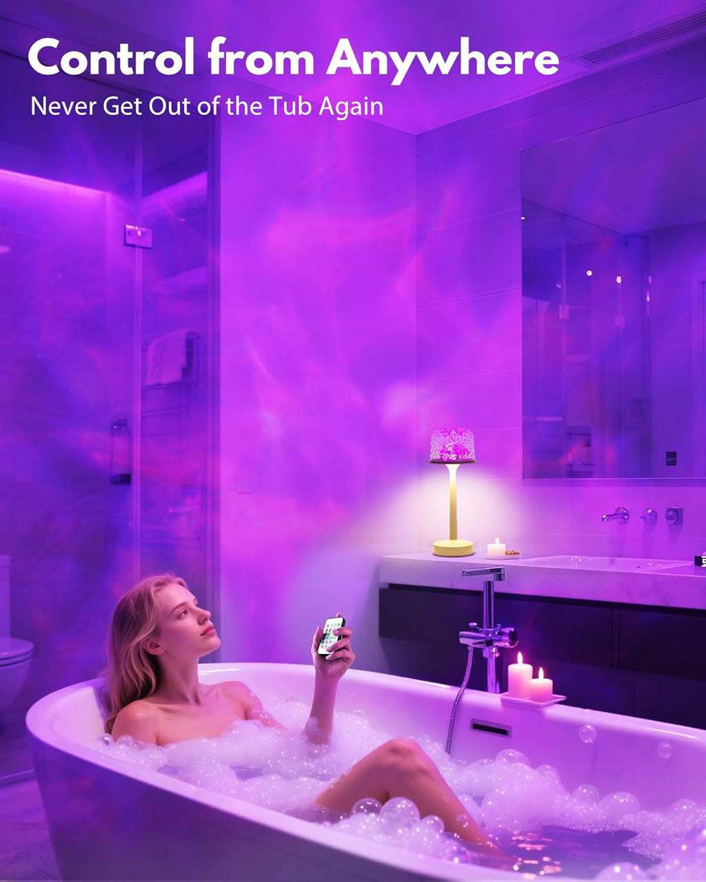 Waterproof Shower Lamp | 16 Color LED Bathroom Ambient Light